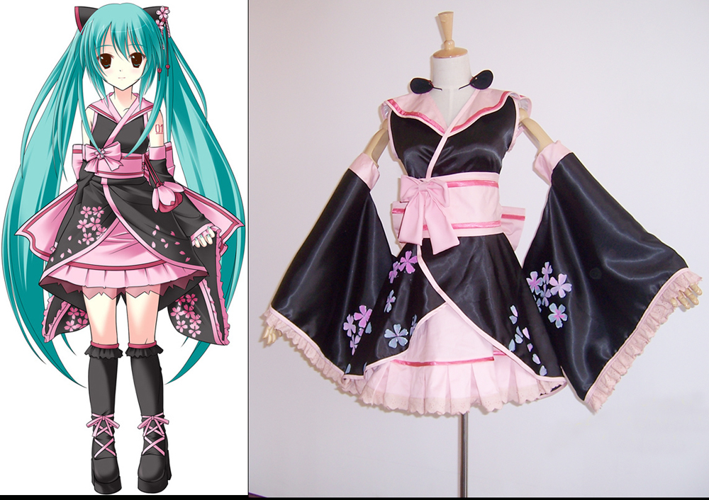 初音ミクVOCALOID コスプレ衣装 桜和服: cospyaのブログ