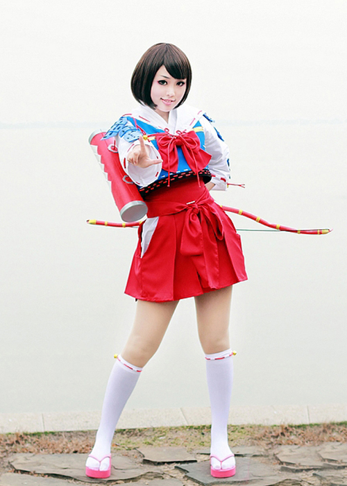 戦国BASARA(戦国バサラ) 鶴姫(つるひめ)風 コスプレ衣装 新品