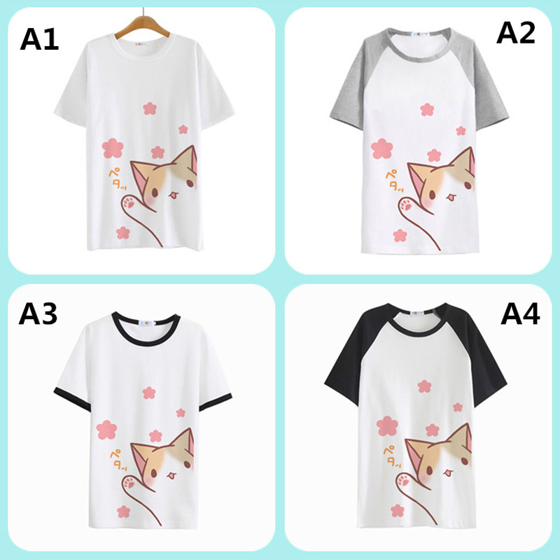 猫派 萌え萌え風 Ｔシャツ