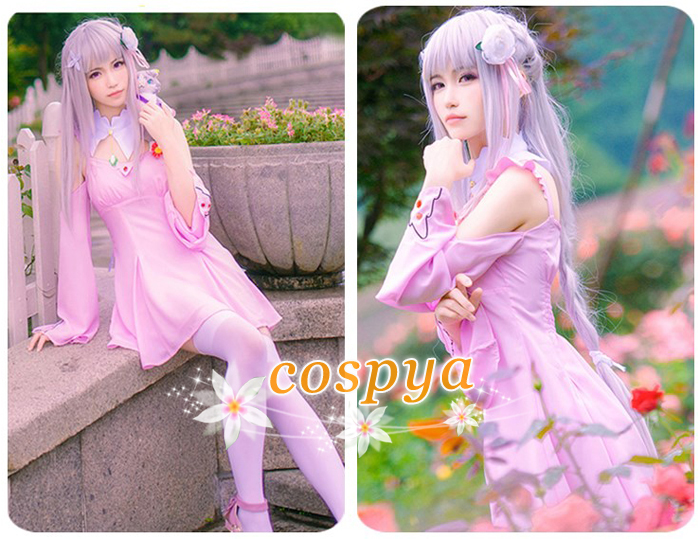 エミリア日常用 寝巻き 萌え萌え風 コスプレ